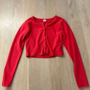 Red button down longsleeve